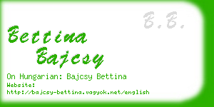 bettina bajcsy business card